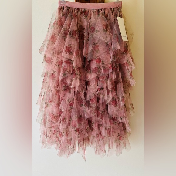Amber Sky Romantic Coquette
Floral Tulle Midi Multi Layered Skirt Pink Sz Small - Picture 12 of 16